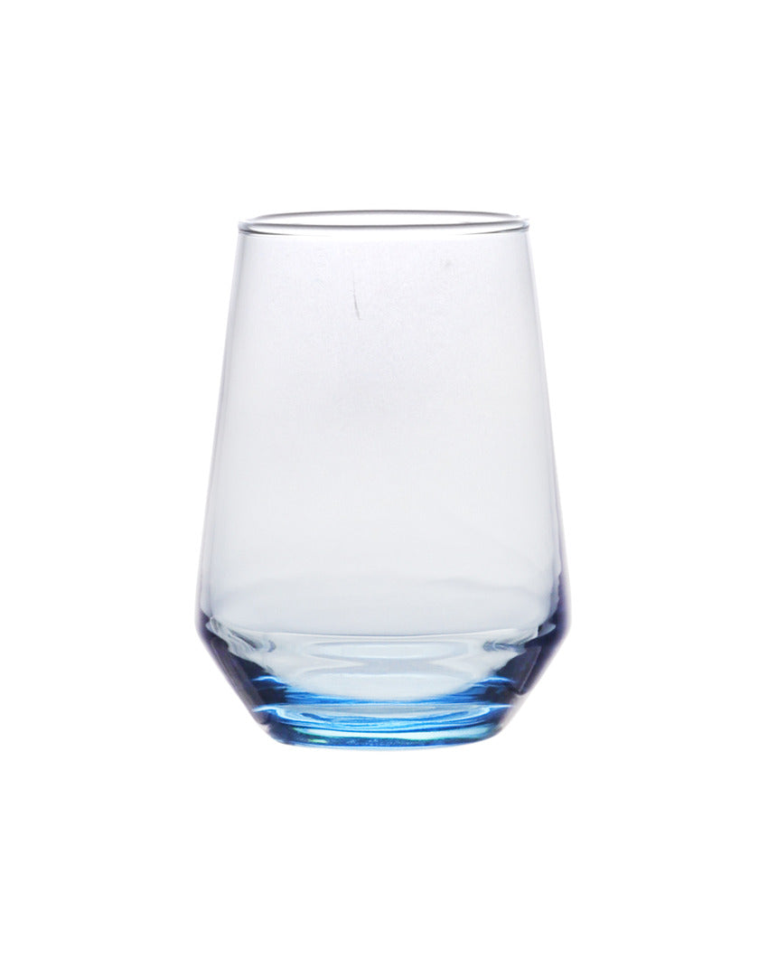 Blue Unique Designer Juice and Water Glasses | Set of 6 | 390 ML | 5 x 2 x 4 inches