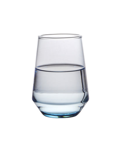 Blue Unique Designer Juice and Water Glasses | Set of 6 | 390 ML | 5 x 2 x 4 inches