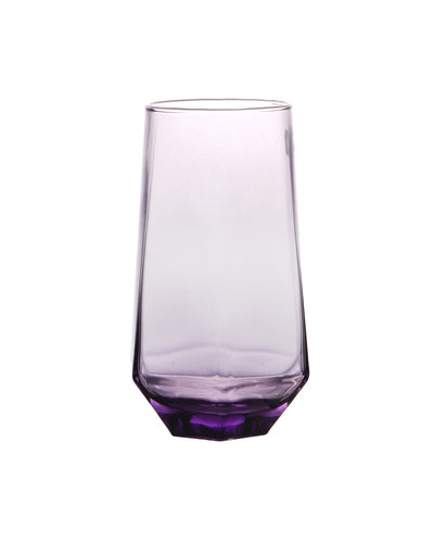 Purple Modern Juice and Water Glasses | Set of 6 | 575 ML | 6 x 3 x 4 inches