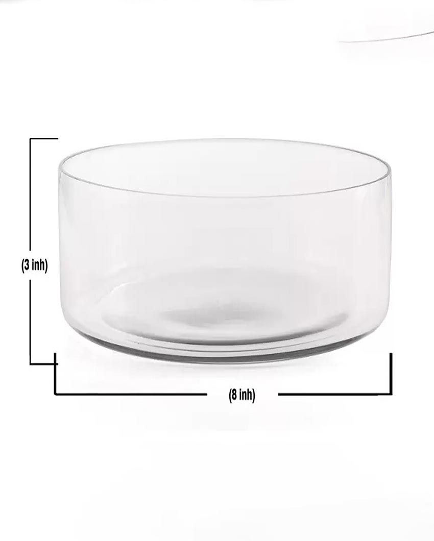 Elegance The Magic of Glass Multipurpose Bowl | 8 x 3 inches