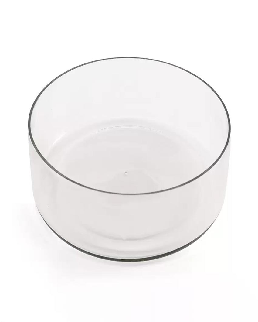 Vibrant Blooms Clear Beauty Glass Multipurpose Bowl | 8 x 3 inches