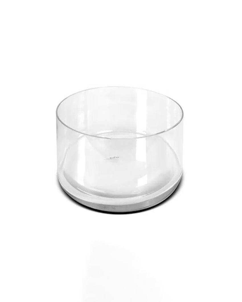 Vibrant Blooms Clear Beauty Glass Multipurpose Bowl | 8 x 3 inches