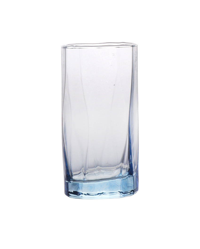 Blue Timeless Elegant Whiskey Glasses | Set of 6 | 410 ML | 7 x 2 x 2 inches