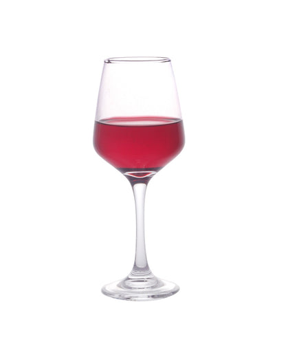 Clear Trendy Wine Glasses | Set of 6 | 350 ML | 8 x 2 x 2 inches