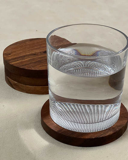 Elegant Wood Craft Coasters | Set of 4 | 4 inches