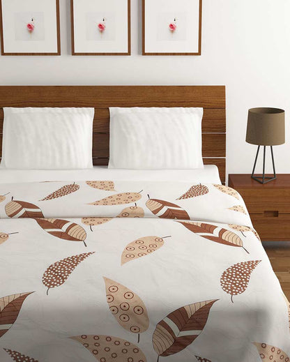 Big Leaves Printed Comforter Double Bed