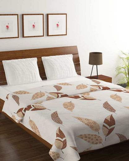 Big Leaves Printed Comforter Double Bed