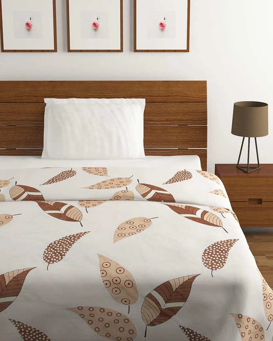 Big Leaves Printed Comforter Single Bed