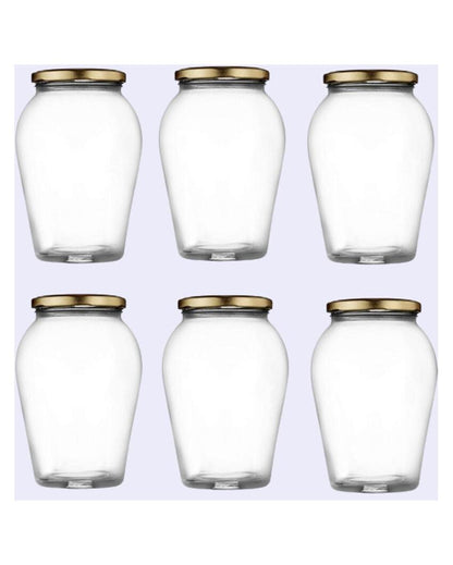 Somil Clear Versatile Glass Storage Jar for Kitchen and Pantry | 1000 ML | 5 x 5 inches