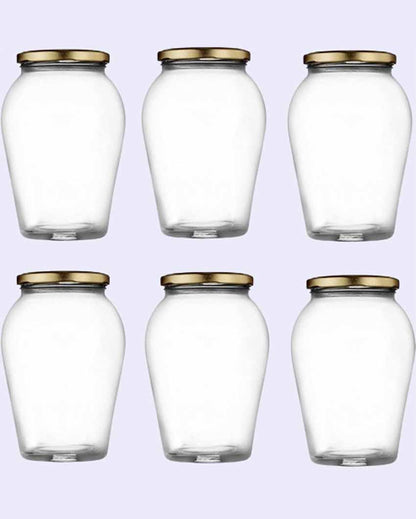 Somil Clear Versatile Glass Storage Jar for Kitchen and Pantry | 1000 ML | 5 x 5 inches