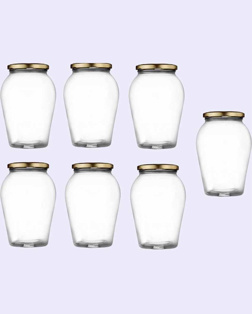 Somil Clear Versatile Glass Storage Jar for Kitchen and Pantry | 1000 ML | 5 x 5 inches