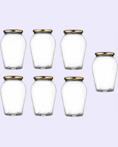 Somil Clear Versatile Glass Storage Jar for Kitchen and Pantry | 1000 ML | 5 x 5 inches