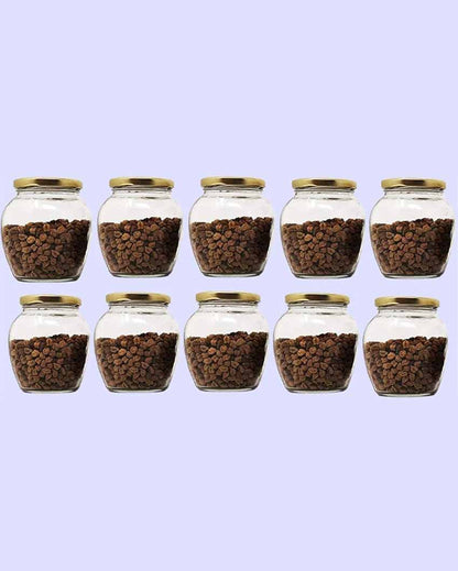 Large Somil Clear Glass Jar for Home Organization and Kitchen Use | 1000 ML | 5 x 5 inches