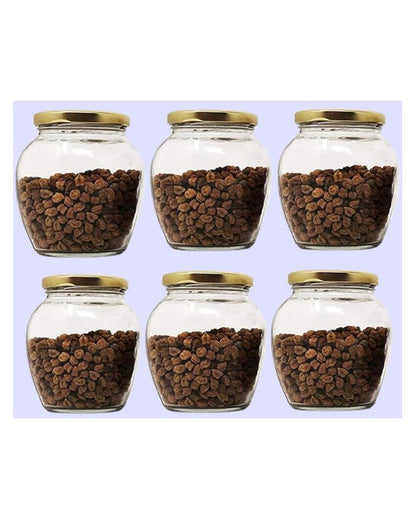 Large Somil Clear Glass Jar for Home Organization and Kitchen Use | 1000 ML | 5 x 5 inches