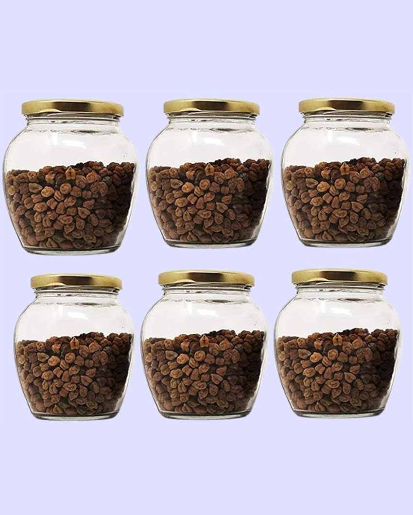 Large Somil Clear Glass Jar for Home Organization and Kitchen Use | 1000 ML | 5 x 5 inches
