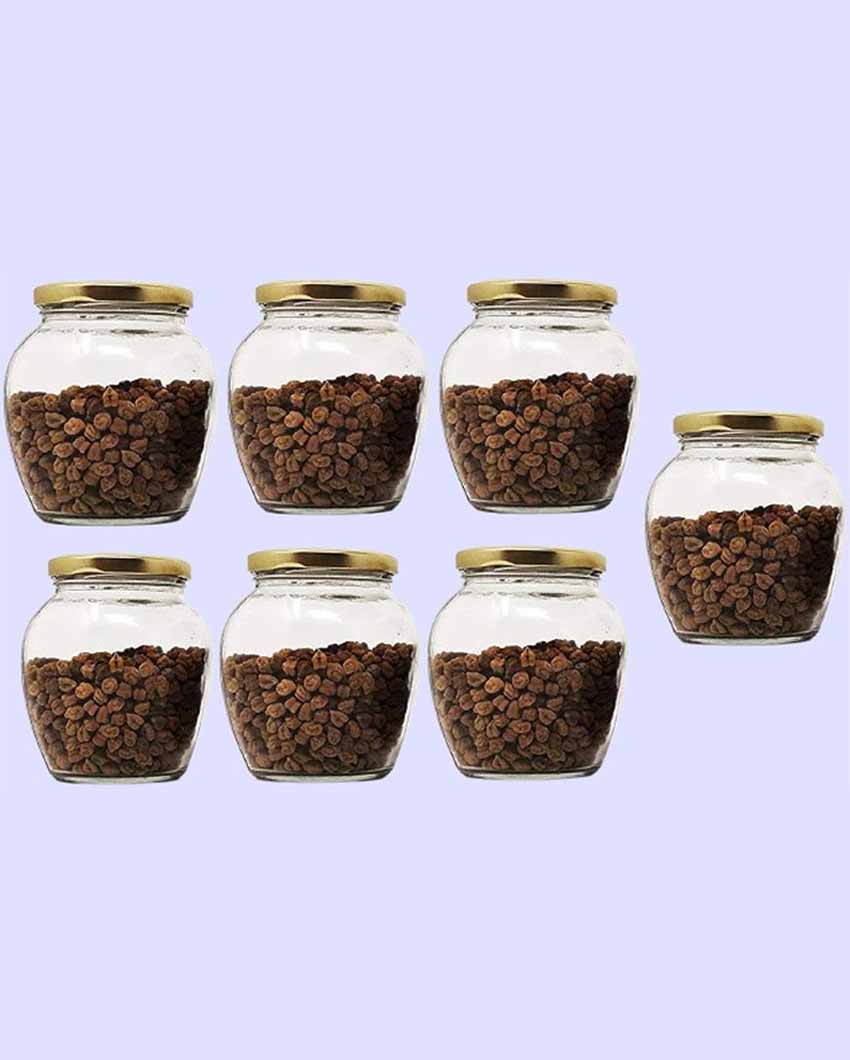 Large Somil Clear Glass Jar for Home Organization and Kitchen Use | 1000 ML | 5 x 5 inches