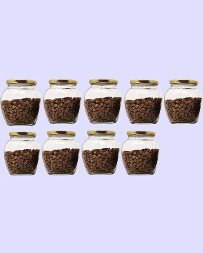 Large Somil Clear Glass Jar for Home Organization and Kitchen Use | 1000 ML | 5 x 5 inches