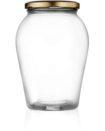 Spacious Somil Clear Glass Jar for Kitchen Pantry Storage | 1000 ML | 5 x 5 inches