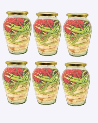 Spacious Somil Clear Glass Jar for Kitchen Pantry Storage | 1000 ML | 5 x 5 inches