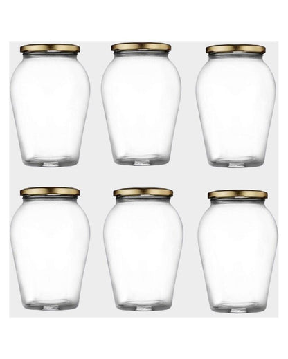 Extra-Large Somil Clear Glass Jar for Kitchen and Home Organization | 1000 ML | 5 x 5 inches