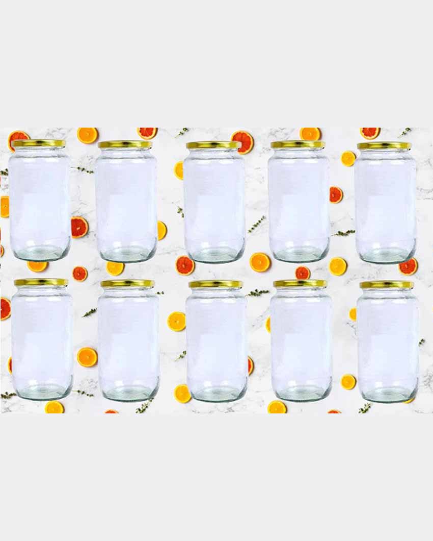 Medium Somil Clear Glass Jar for Home and Kitchen Organization | 1000 ML | 4 x 4 inches