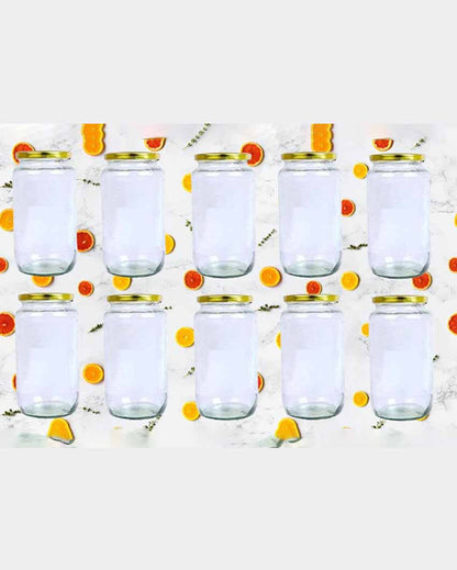 Medium Somil Clear Glass Jar for Home and Kitchen Organization | 1000 ML | 4 x 4 inches