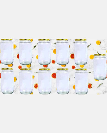 Medium Somil Clear Glass Jar for Home and Kitchen Organization | 1000 ML | 4 x 4 inches