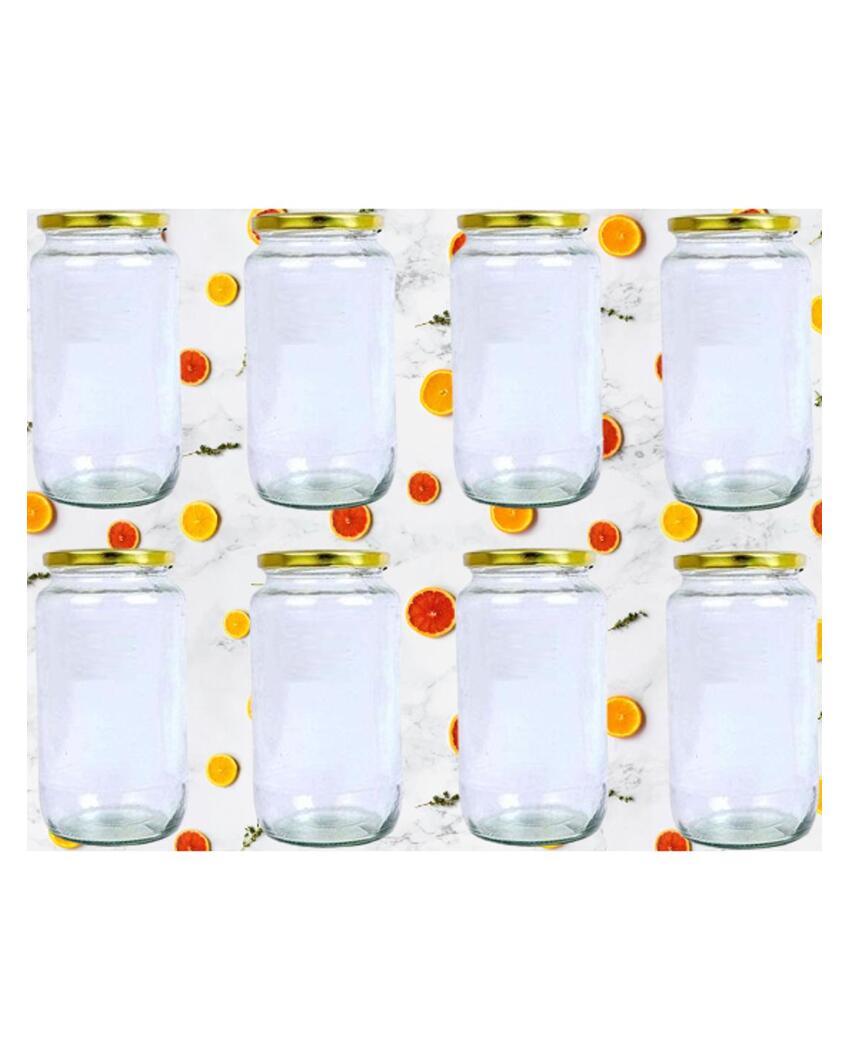 Medium Somil Clear Glass Jar for Home and Kitchen Organization | 1000 ML | 4 x 4 inches