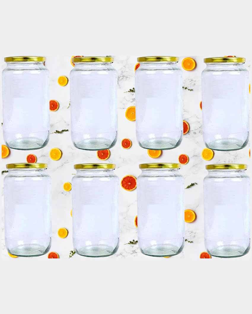 Medium Somil Clear Glass Jar for Home and Kitchen Organization | 1000 ML | 4 x 4 inches