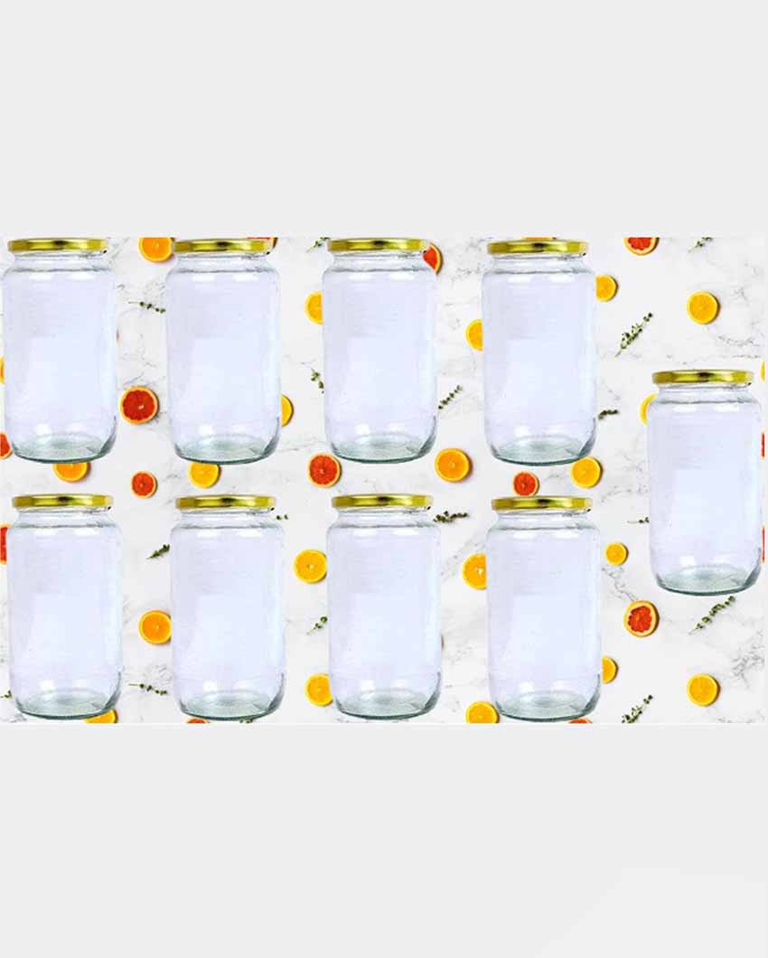 Medium Somil Clear Glass Jar for Home and Kitchen Organization | 1000 ML | 4 x 4 inches