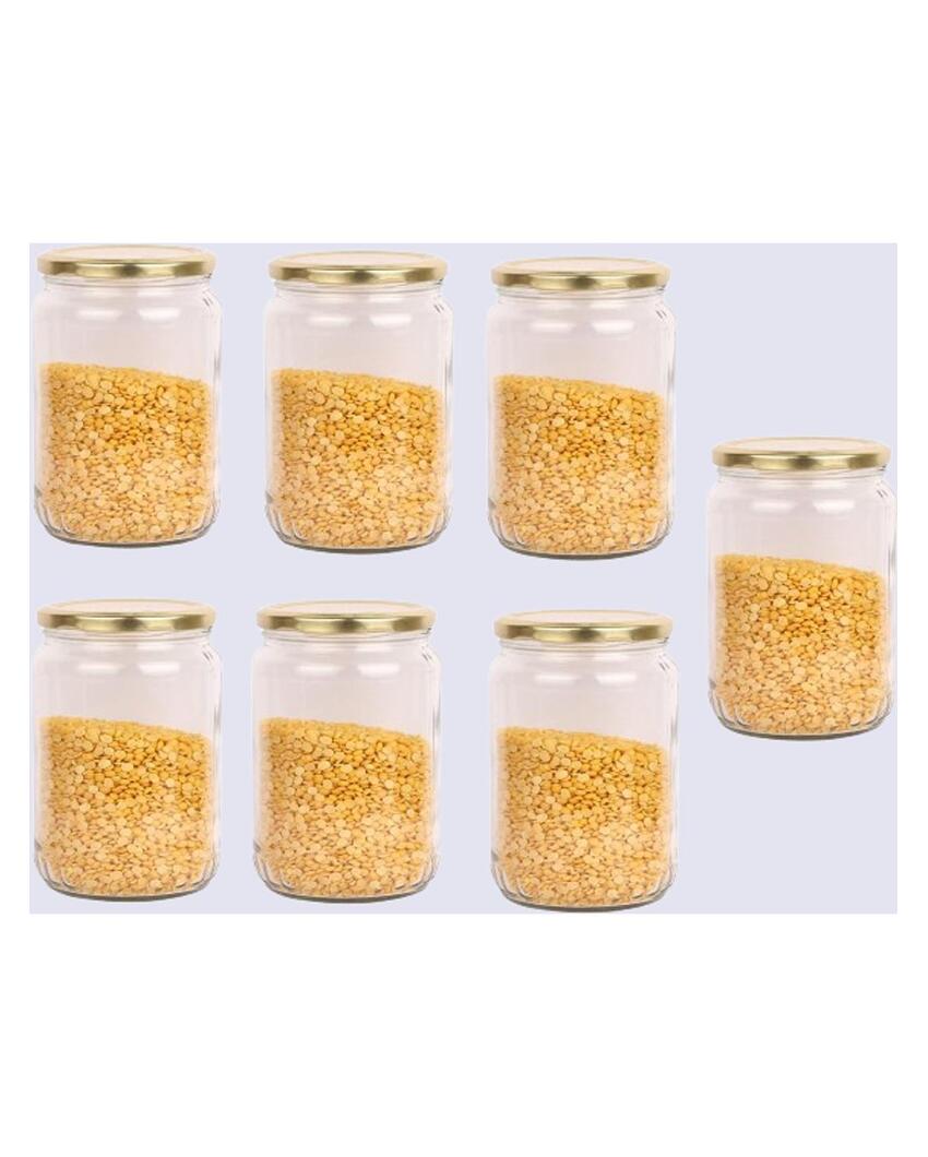 Practical Somil Clear Glass Jar for Home and Kitchen Storage | 1000 ML | 4 x 4 inches