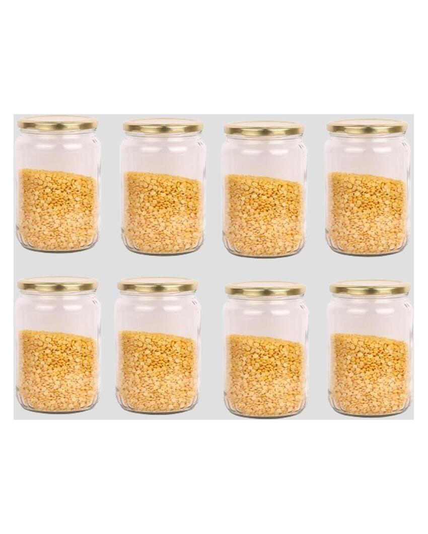 Practical Somil Clear Glass Jar for Home and Kitchen Storage | 1000 ML | 4 x 4 inches