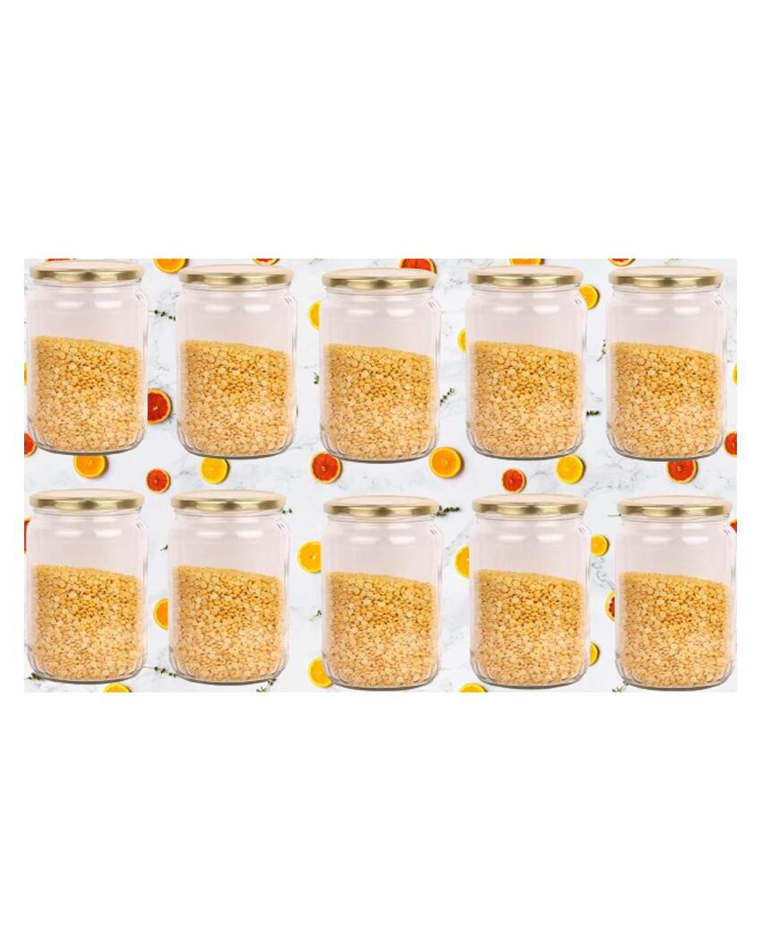 Versatile Somil Clear Glass Storage Jar for Kitchen Use | 1000 ML | 4 x 4 inches