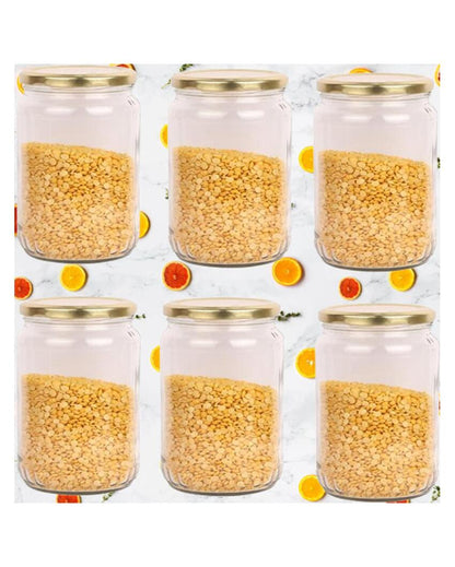 Versatile Somil Clear Glass Storage Jar for Kitchen Use | 1000 ML | 4 x 4 inches