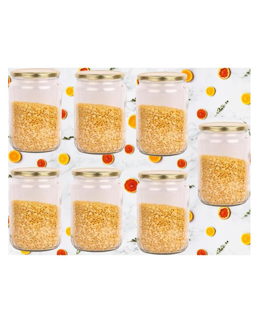 Versatile Somil Clear Glass Storage Jar for Kitchen Use | 1000 ML | 4 x 4 inches