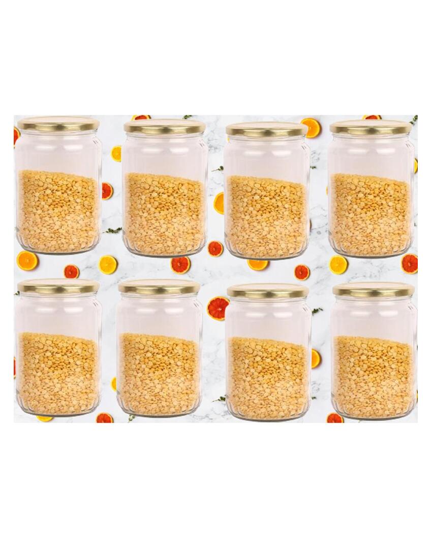 Versatile Somil Clear Glass Storage Jar for Kitchen Use | 1000 ML | 4 x 4 inches