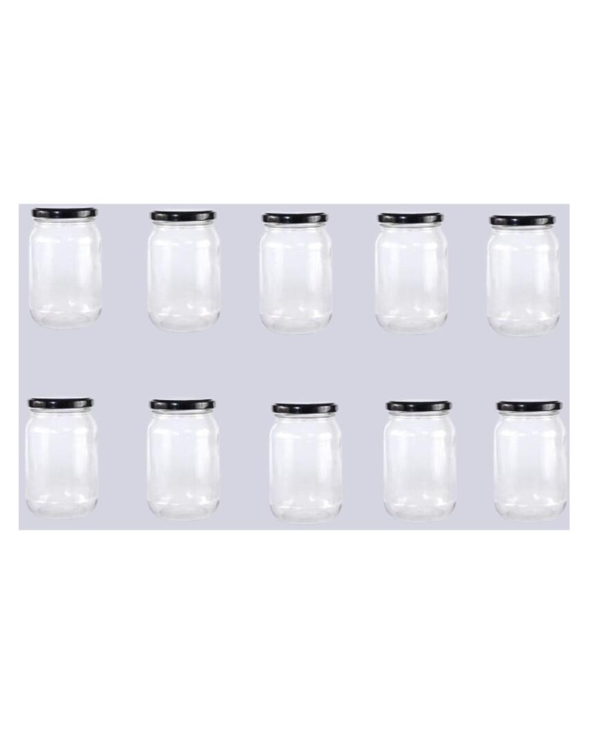 Durable Somil Clear Glass Jar for Home Kitchen Organization | 1000 ML | 4 x 4 inches