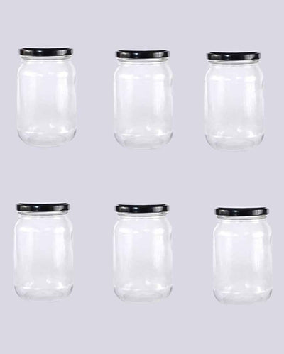 Versatile Storage Transparent Food Glass Jar Containers | 4 x 7 inches | 1000ml