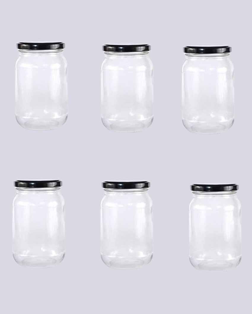 Durable Somil Clear Glass Jar for Home Kitchen Organization | 1000 ML | 4 x 4 inches