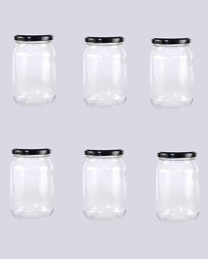 Durable Somil Clear Glass Jar for Home Kitchen Organization | 1000 ML | 4 x 4 inches