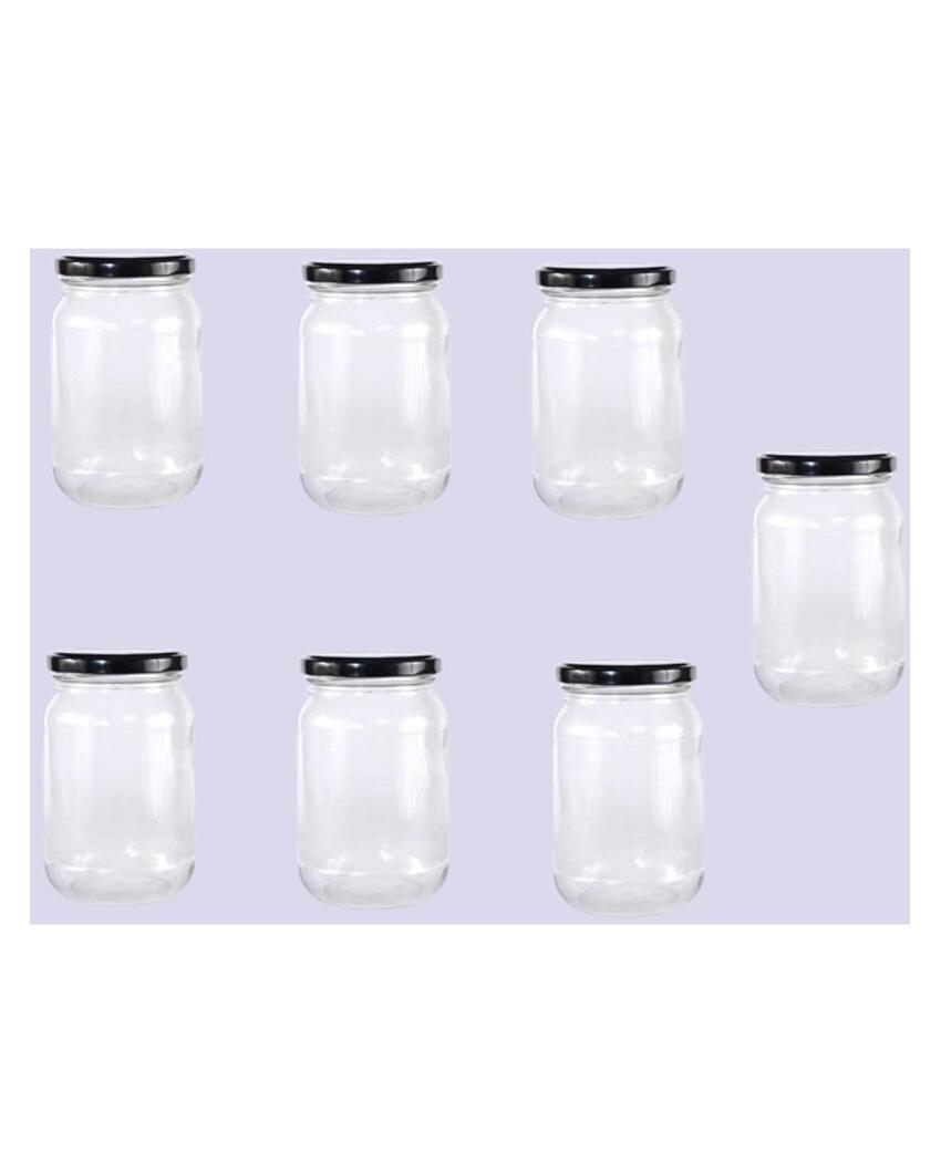 Durable Somil Clear Glass Jar for Home Kitchen Organization | 1000 ML | 4 x 4 inches