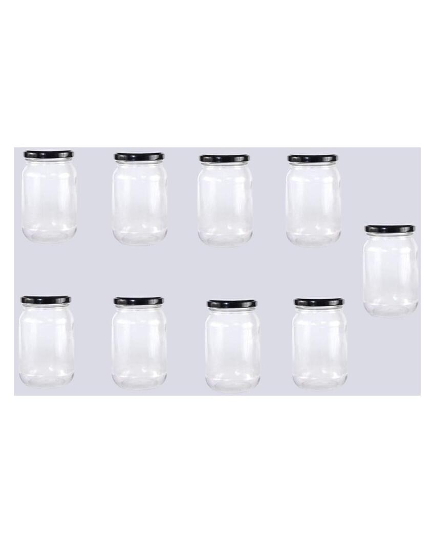 Durable Somil Clear Glass Jar for Home Kitchen Organization | 1000 ML | 4 x 4 inches