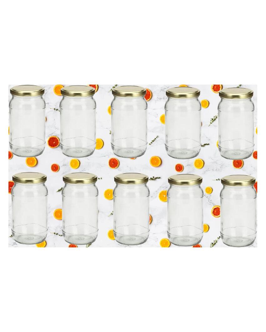 Small Somil Clear Glass Jar for Kitchen Storage and Organization | 400 ML | 3 x 3 inches