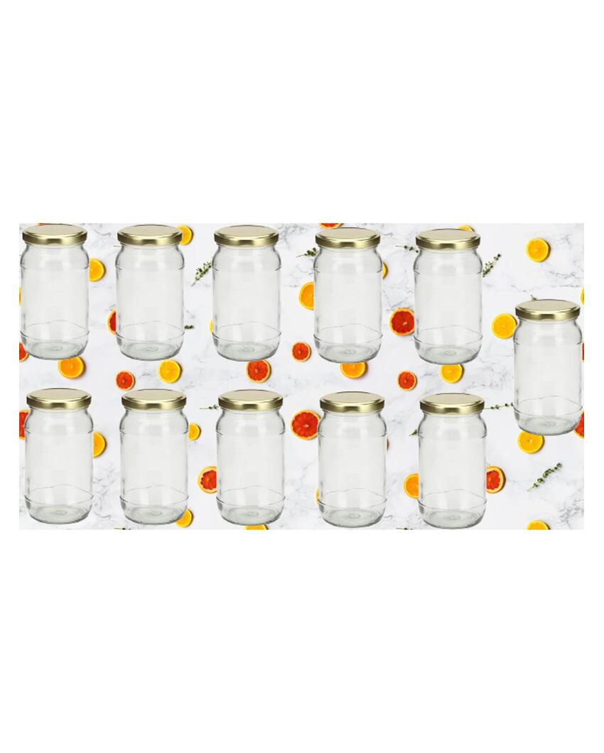 Small Somil Clear Glass Jar for Kitchen Storage and Organization | 400 ML | 3 x 3 inches