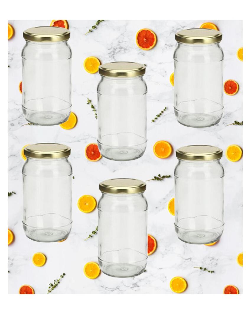 Small Somil Clear Glass Jar for Kitchen Storage and Organization | 400 ML | 3 x 3 inches