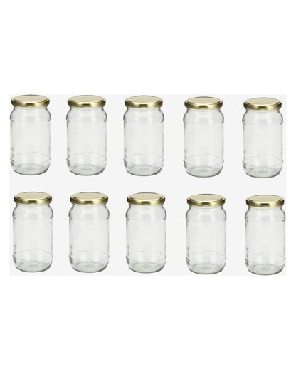 Clear Somil Compact Glass Storage Jar for Home Organization | 400 ML | 3 x 3 inches