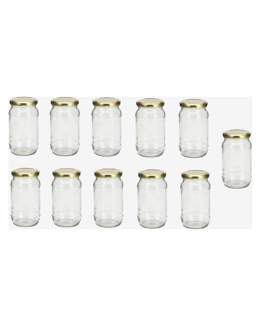 Clear Somil Compact Glass Storage Jar for Home Organization | 400 ML | 3 x 3 inches