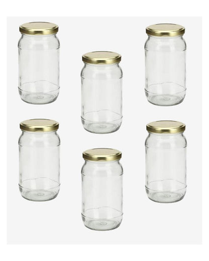 Clear Somil Compact Glass Storage Jar for Home Organization | 400 ML | 3 x 3 inches