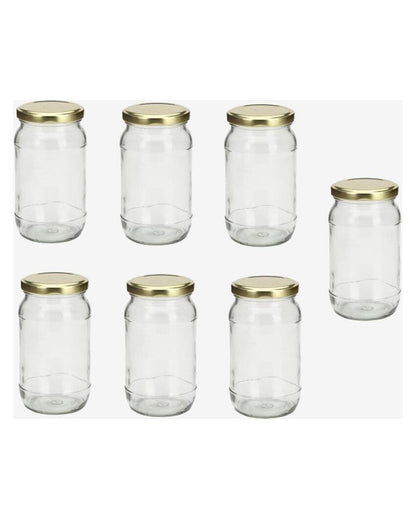 Clear Somil Compact Glass Storage Jar for Home Organization | 400 ML | 3 x 3 inches