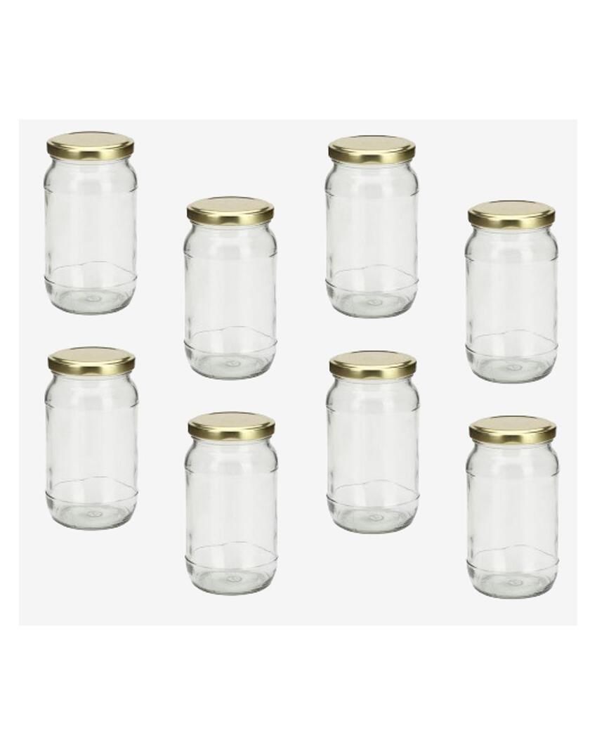 Clear Somil Compact Glass Storage Jar for Home Organization | 400 ML | 3 x 3 inches